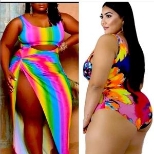 Plus size 2 piece swim wear
